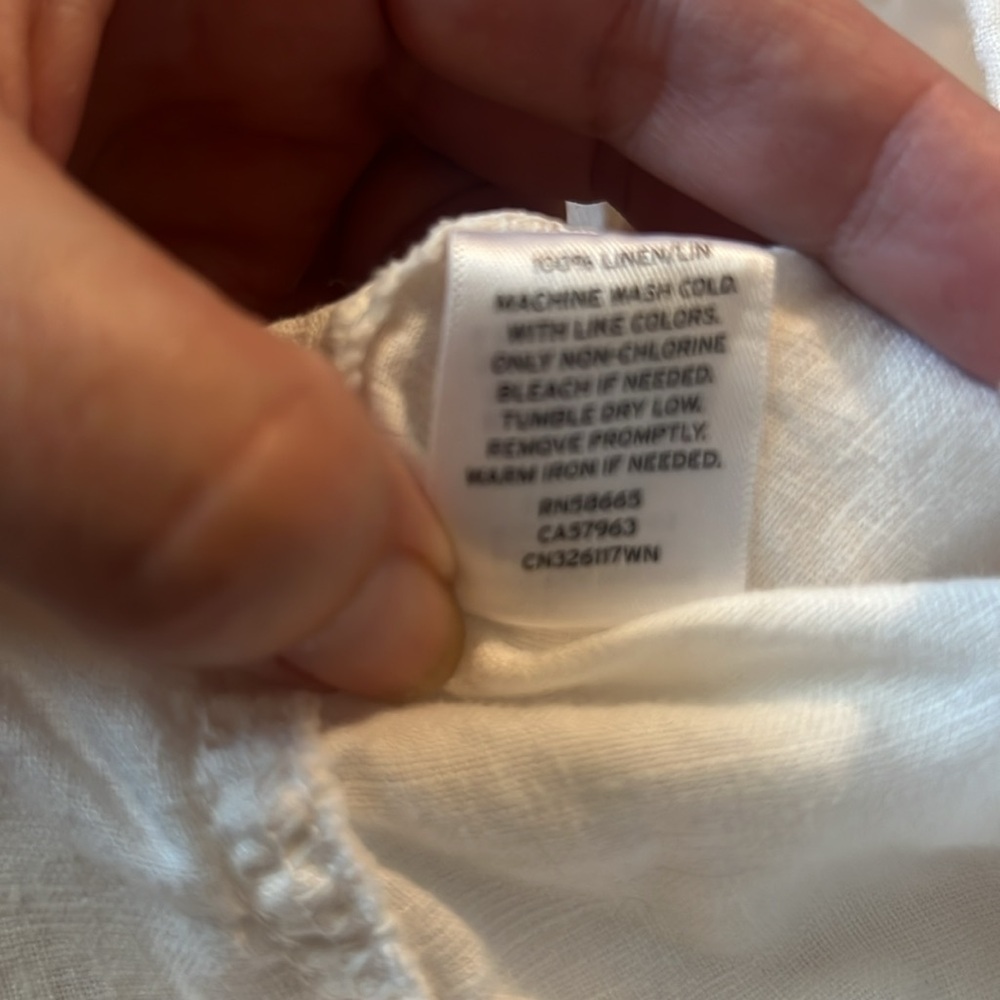Caslon Nordstrom  100% linen drawstring off white pants plus 1X - Picture 10 of 10